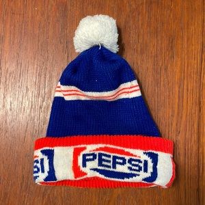 Vintage Pepsi Pompom Knit Hat circa 1970